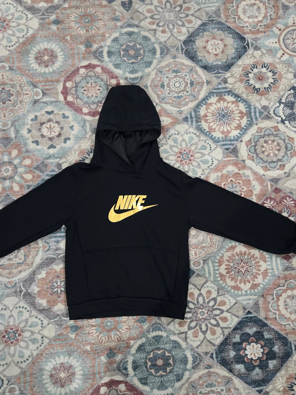 Nike Kids' Sportswear Club Fleece Hoodie XL Black & Metallic Gold